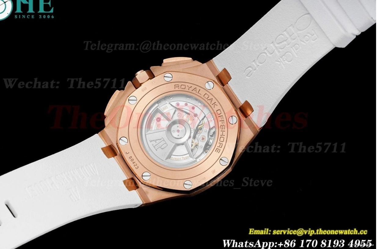 White JJF Royal Offshore 26408 White 44mm RU Oak RG A3126 0316